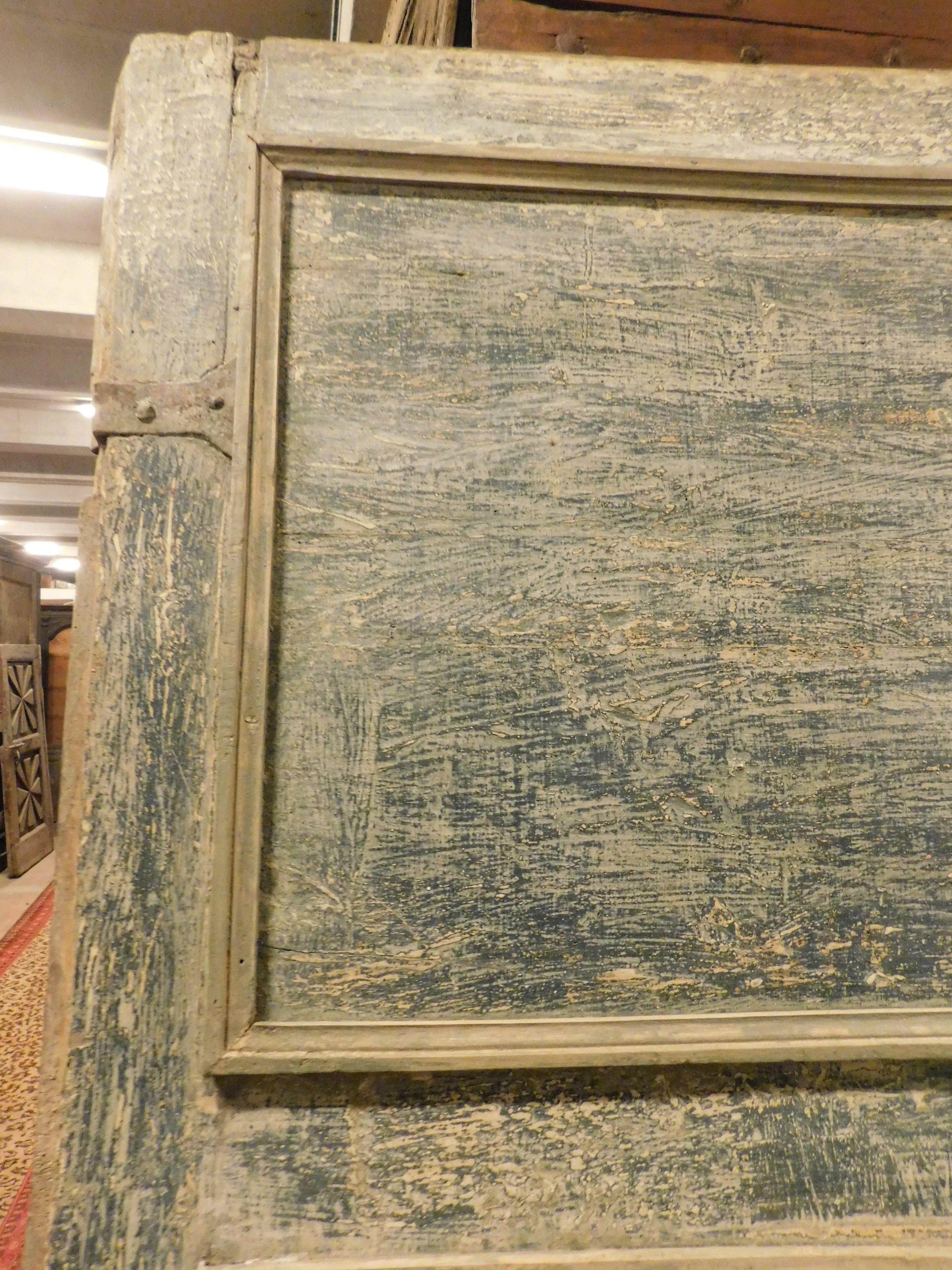 Puerta interior en primera laca tonos azules, una hoja sin marco, Italia en venta 2
