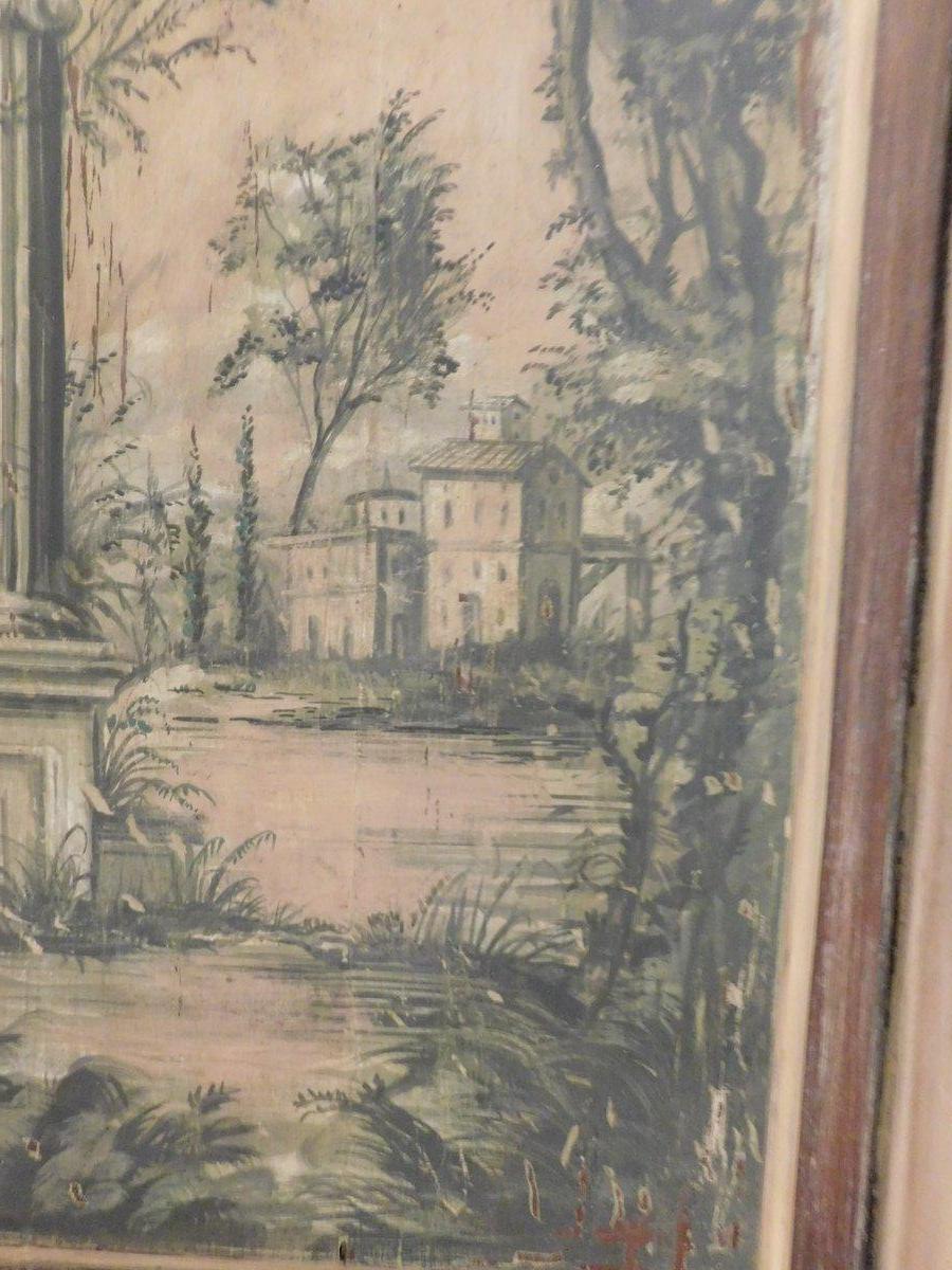 Puerta interior, panel de nogal de una hoja, con panel pintado, Italia Nogal en venta