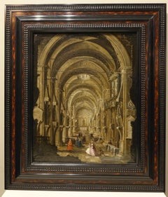 Interior of a cathedral in Flanders, attributed to Peter NEEFFS, 17th century.