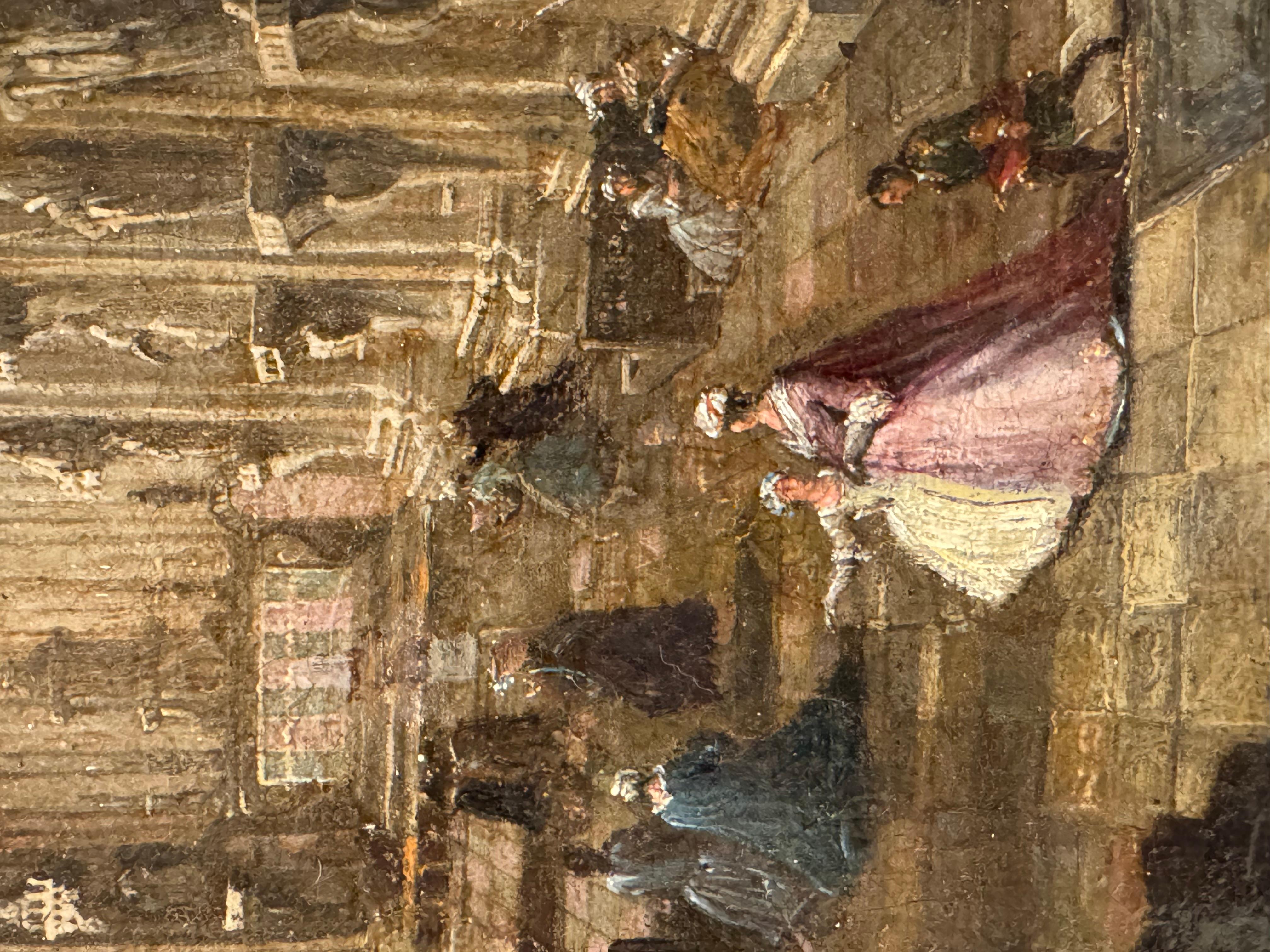 Peint à la main Intérieur d'une cathédrale en Flandre, attribué à Peter NEEFFS, XVIIe siècle. en vente