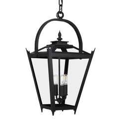 Interior or Exterior French Colonial Pendant Hanging Lantern Light Fixture