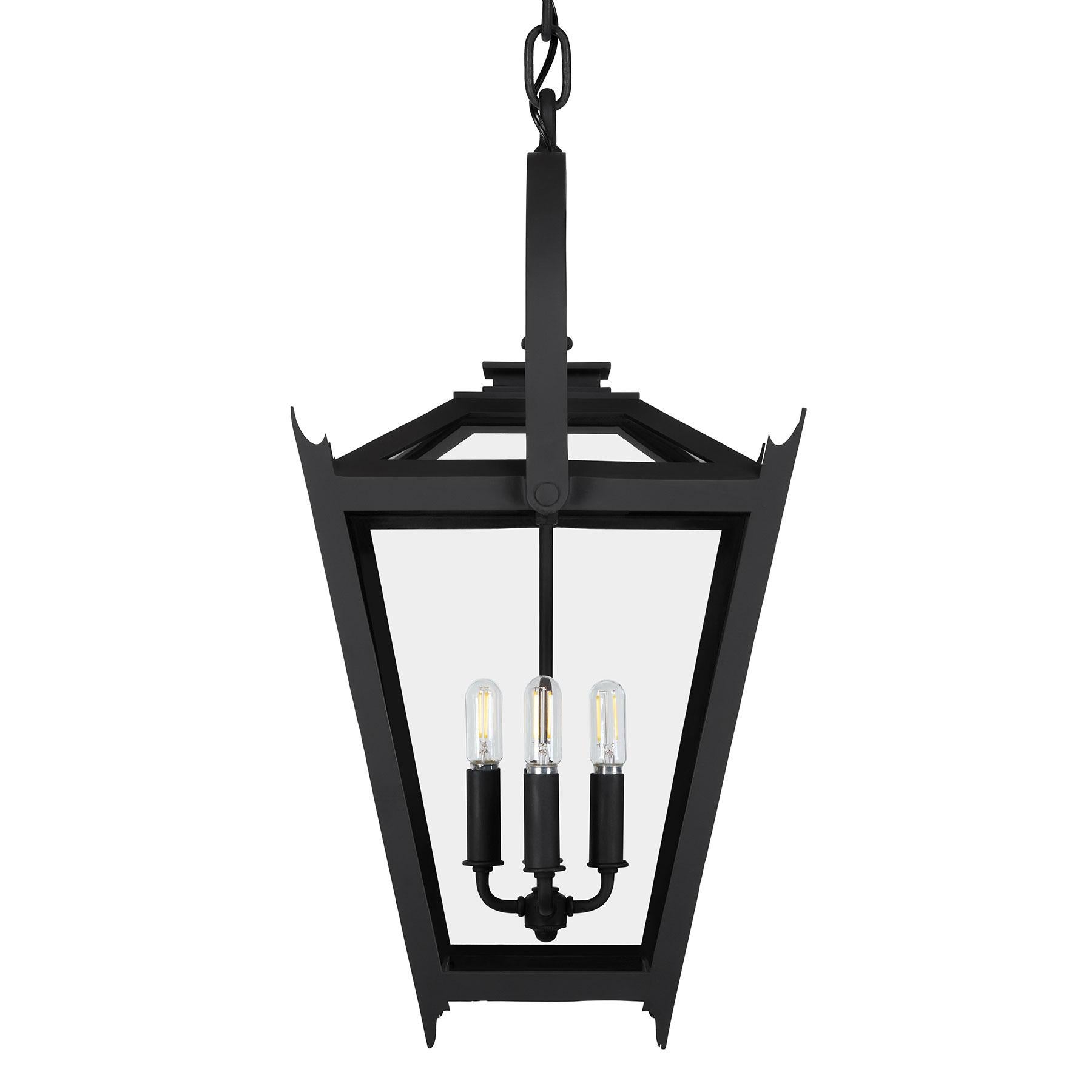 Forgiato Apparecchio a sospensione a lanterna Coloniale Francese da interno o da esterno in vendita