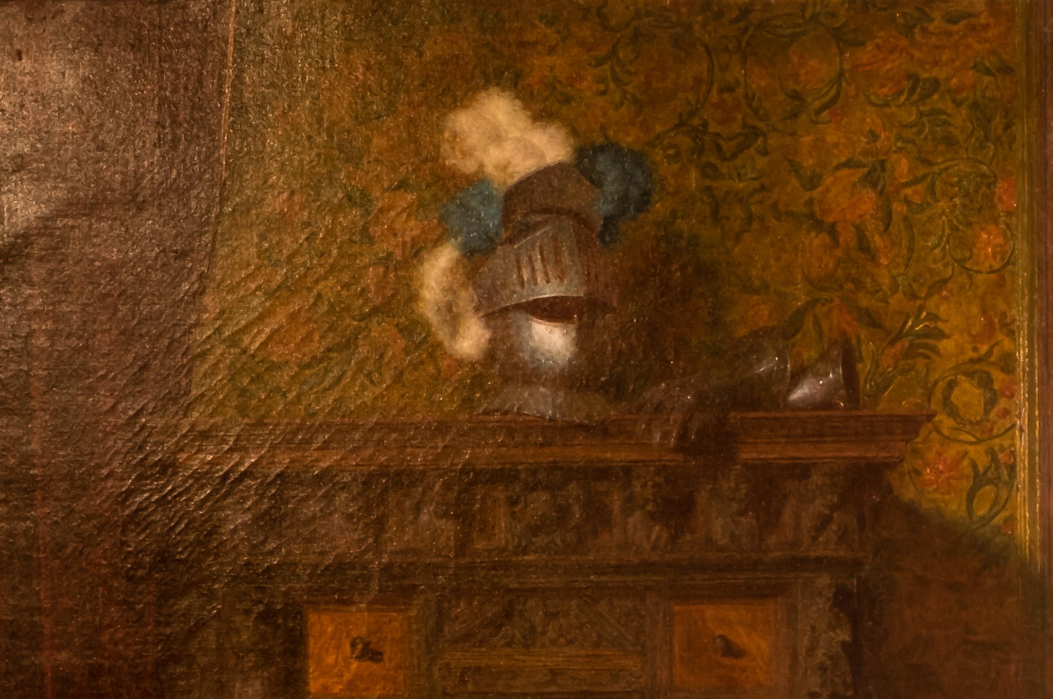 Scène d'intérieur, huile sur toile, XIXe siècle en vente 1
