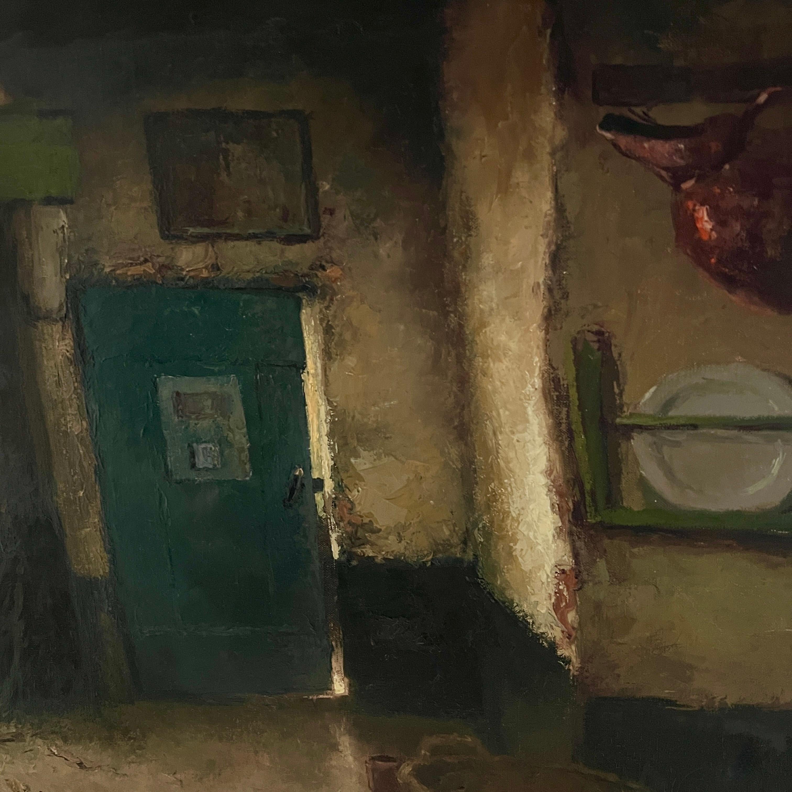 Interieurfassung Öl auf Leinwand von Albert Demoen (1916-1992) (Belgisch) im Angebot