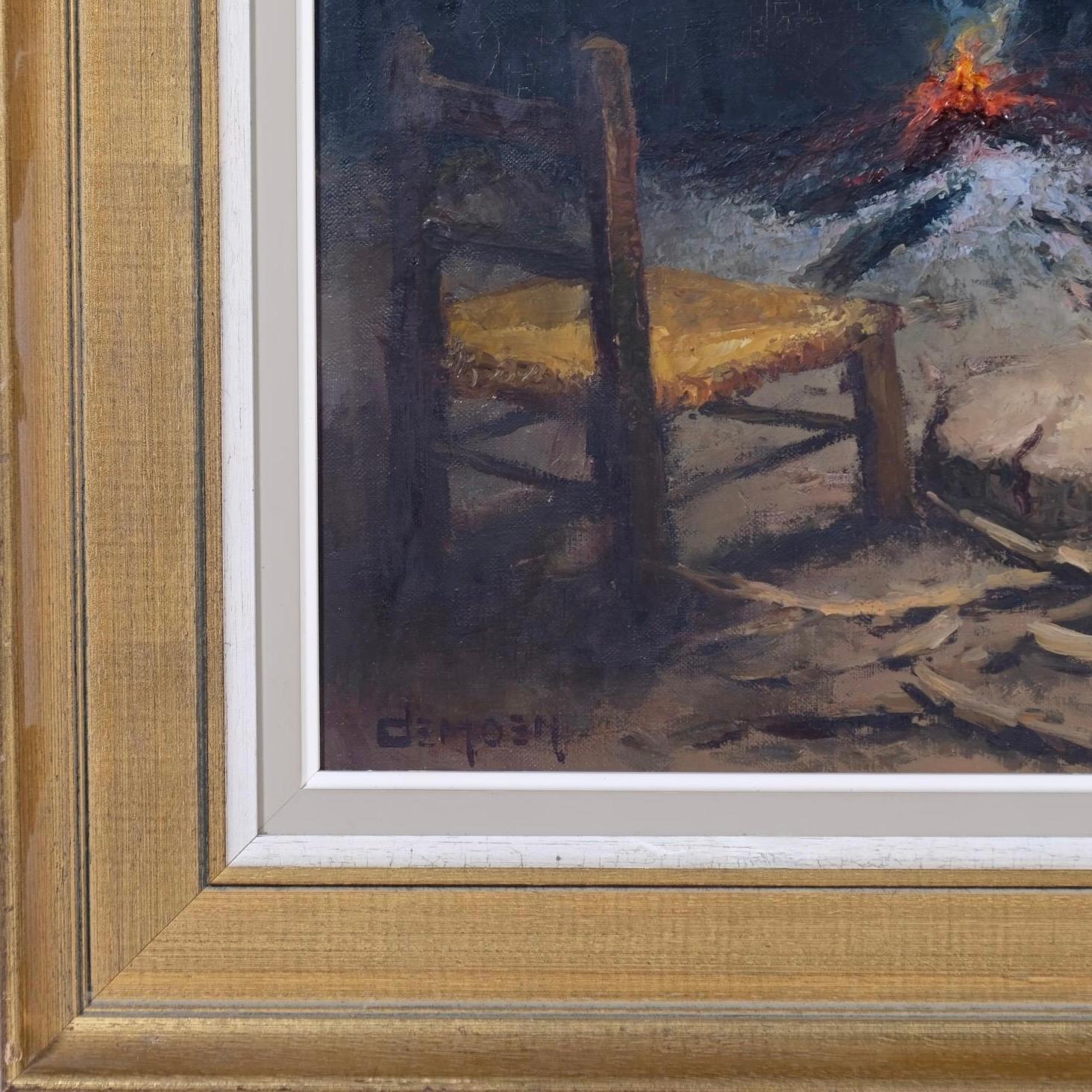 Interieurfassung Öl auf Leinwand von Albert Demoen (1916-1992) im Zustand „Gut“ im Angebot in London, GB