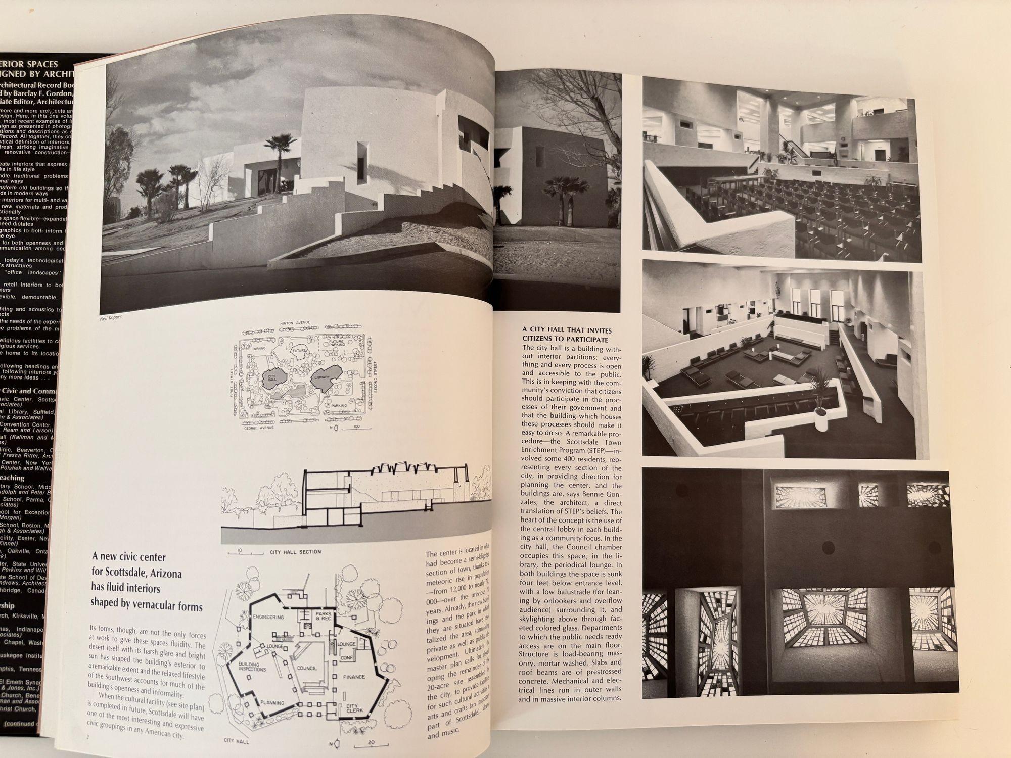 Interior Spaces Designed by Architects 1974 Hardcover Book For Sale 2