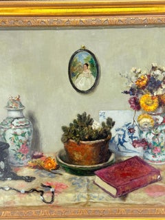 Interior Still Life with Porcelain Vases, Miniature Portrait and Virtue, 1942