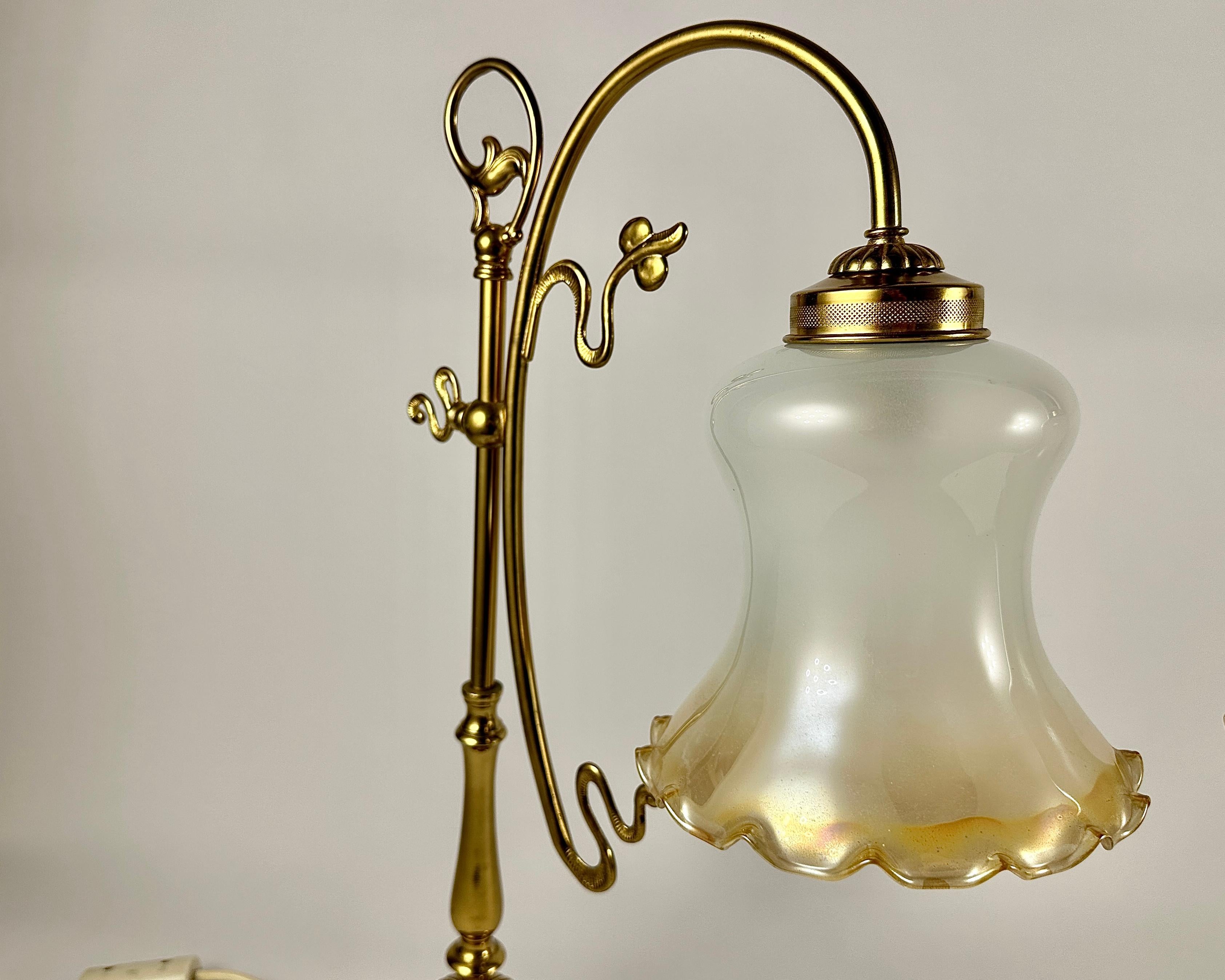 Neoclassical Interior Table Lamps Set 2 Vintage Bedside Lamps Floral Home Lighting For Sale