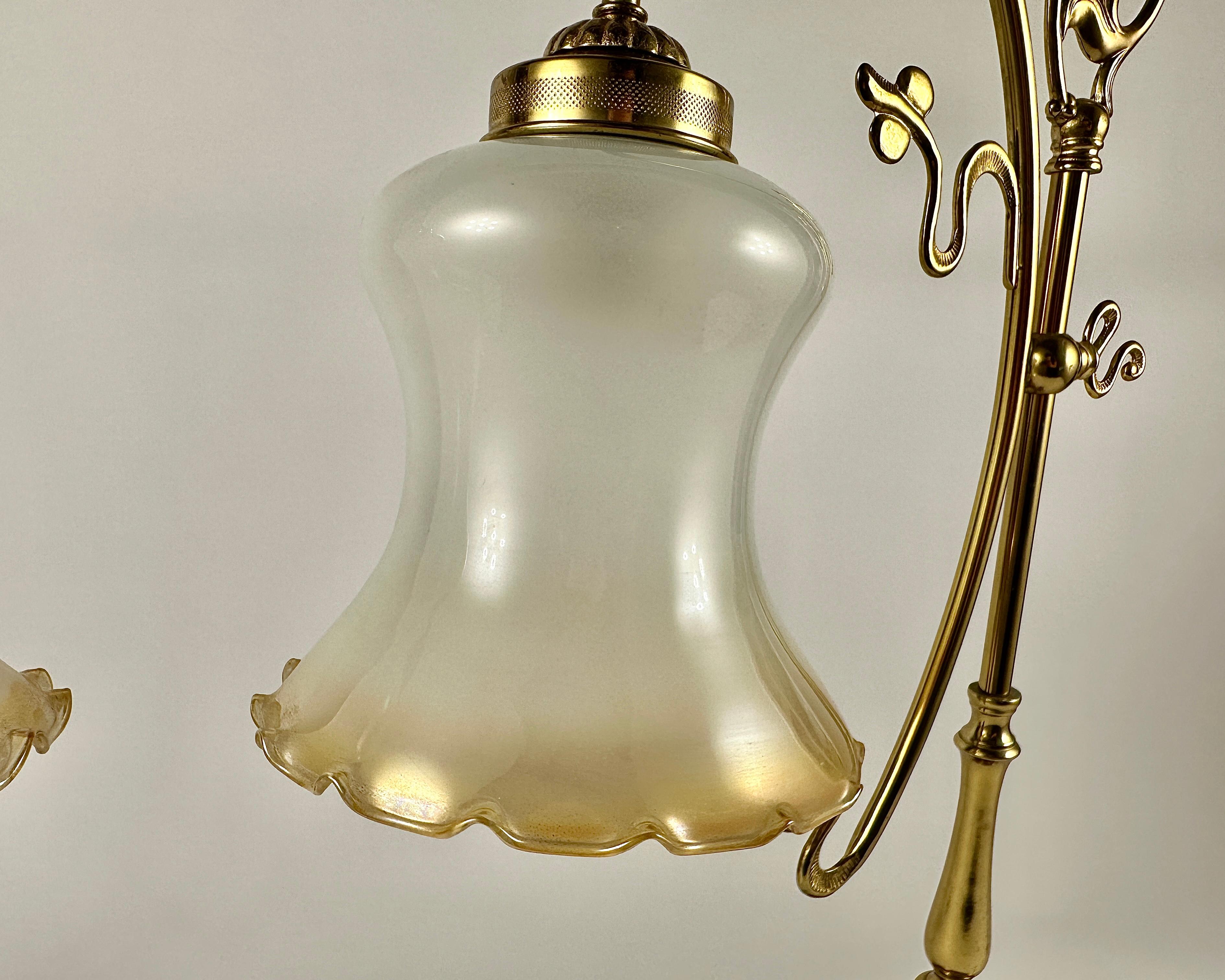 Interior Table Lamps Set 2 Vintage Bedside Lamps Floral Home Lighting In Excellent Condition For Sale In Bastogne, BE