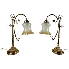 Interior Table Lamps Set 2 Vintage Bedside Lamps Floral Home Lighting