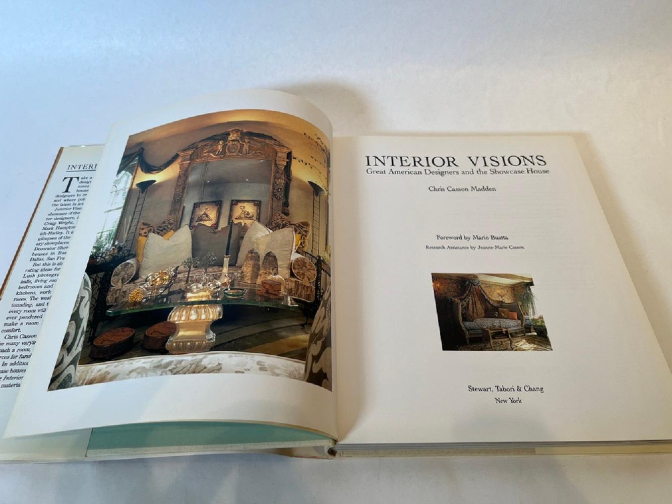 Interior Visions Great American Designers by Chris Casson Madden Hardcover 1988 For Sale 2
