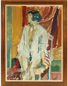 Interior with Woman by Evgenij Klenø