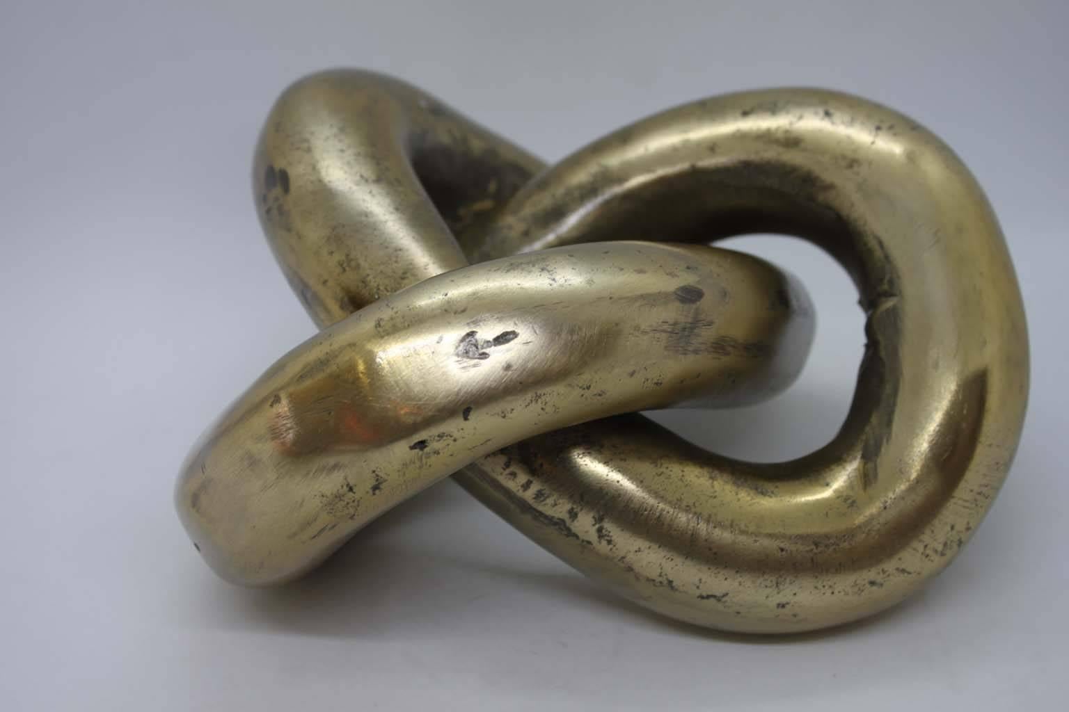 French Interlaced Chain Paperweight Sculpture
