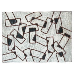 'Interlaced Rectangles' Geometric Terracotta Contemporary Ceramic Wall Sculpture