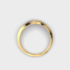Bague Moissanite entrelacée en argent 925 Bague de mariage moderne pour femme