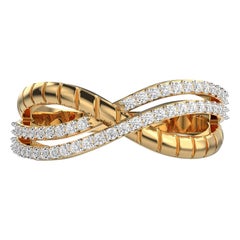 Interlaced Whispers Moissanite Ring 925 Sterling Silver Women Modern Bridal Ring Interlaced Whispers Moissanite Ring 925 Sterling Silver Women Modern Bridal Ring