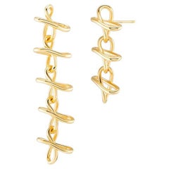 Interlinked Earrings 18k Solid Gold