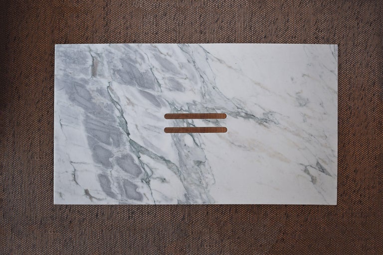 Interlock Calacatta Turquoise Coffee Table Rectangle For Sale at 1stDibs