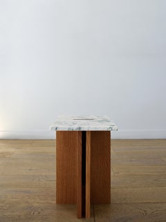 Interlock Calacatta Turquoise Side Table Rectangle