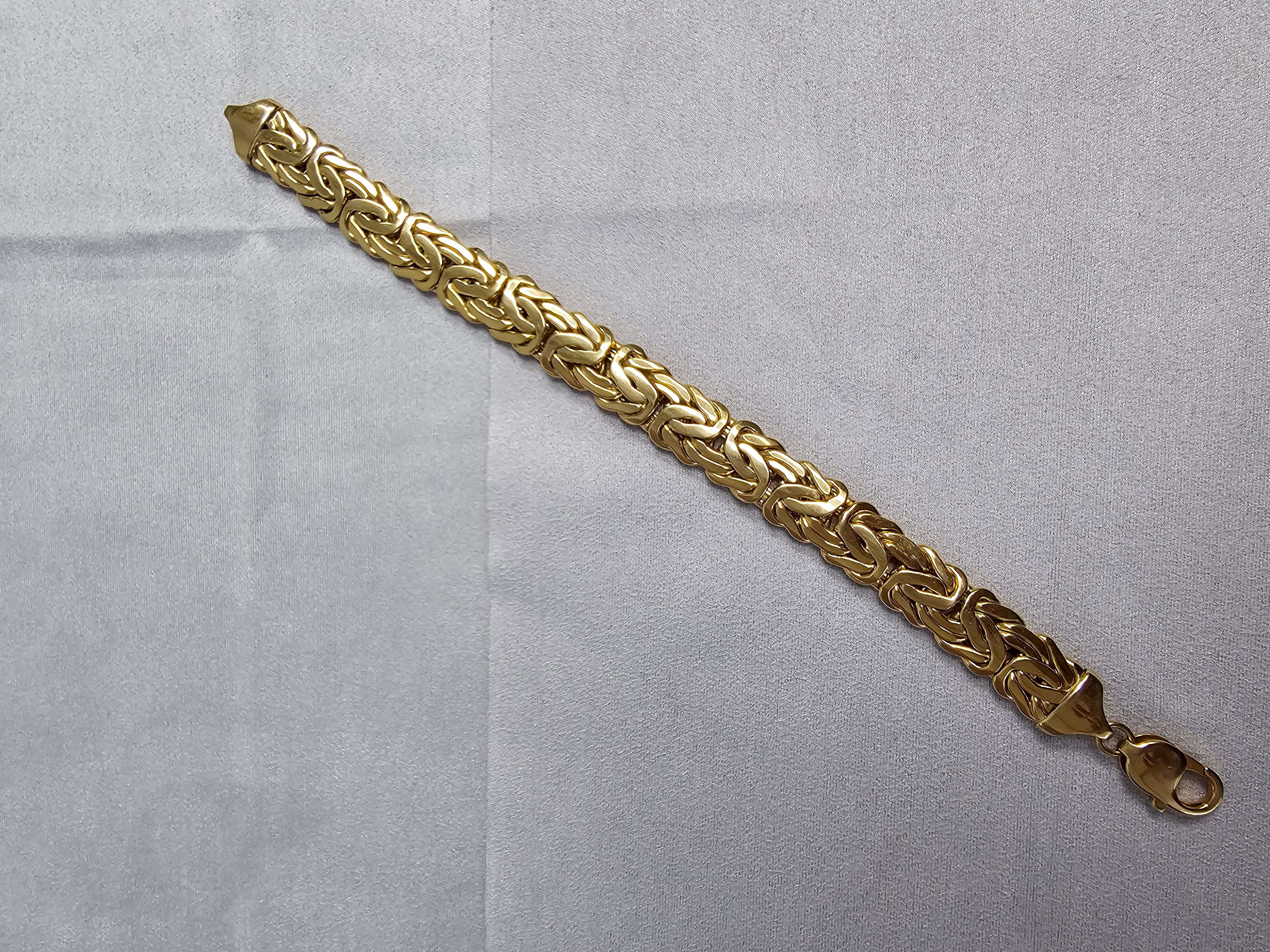 Catena ad incastro lucidata 11MM A Link bizantino in oro giallo 14k In condizioni Nuovo in vendita a Sugar Land, TX