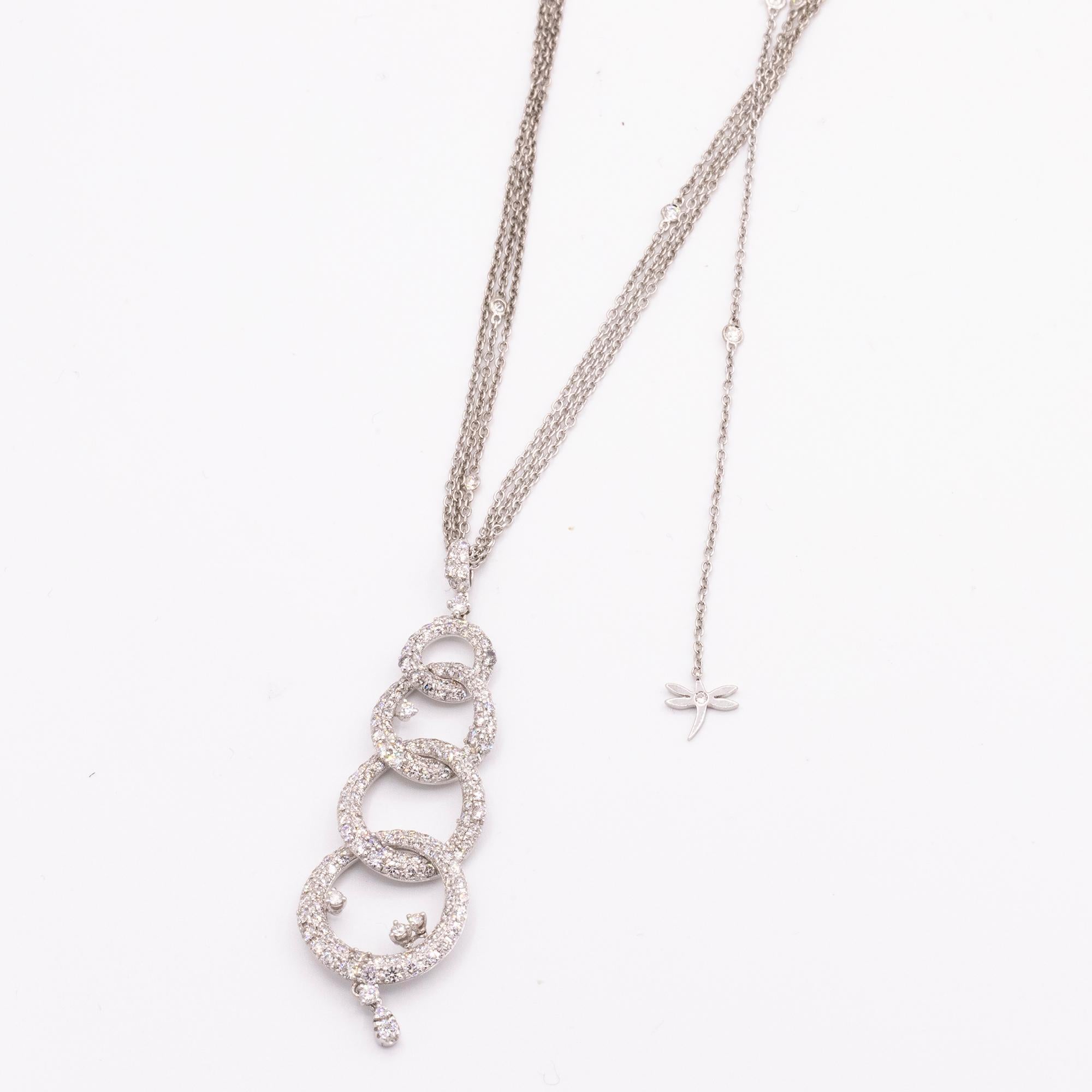 Women's Interlocking Circle Diamond Pendant