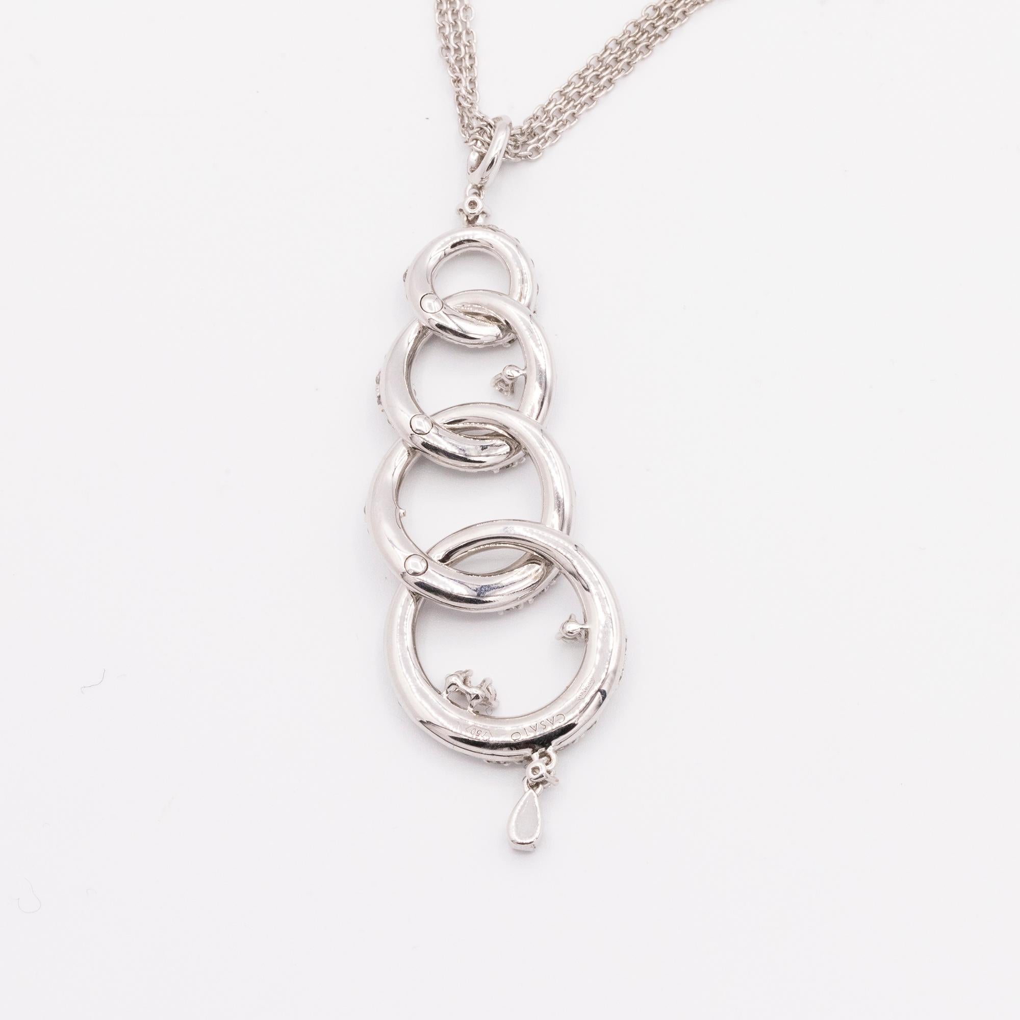 Interlocking Circle Diamond Pendant 2