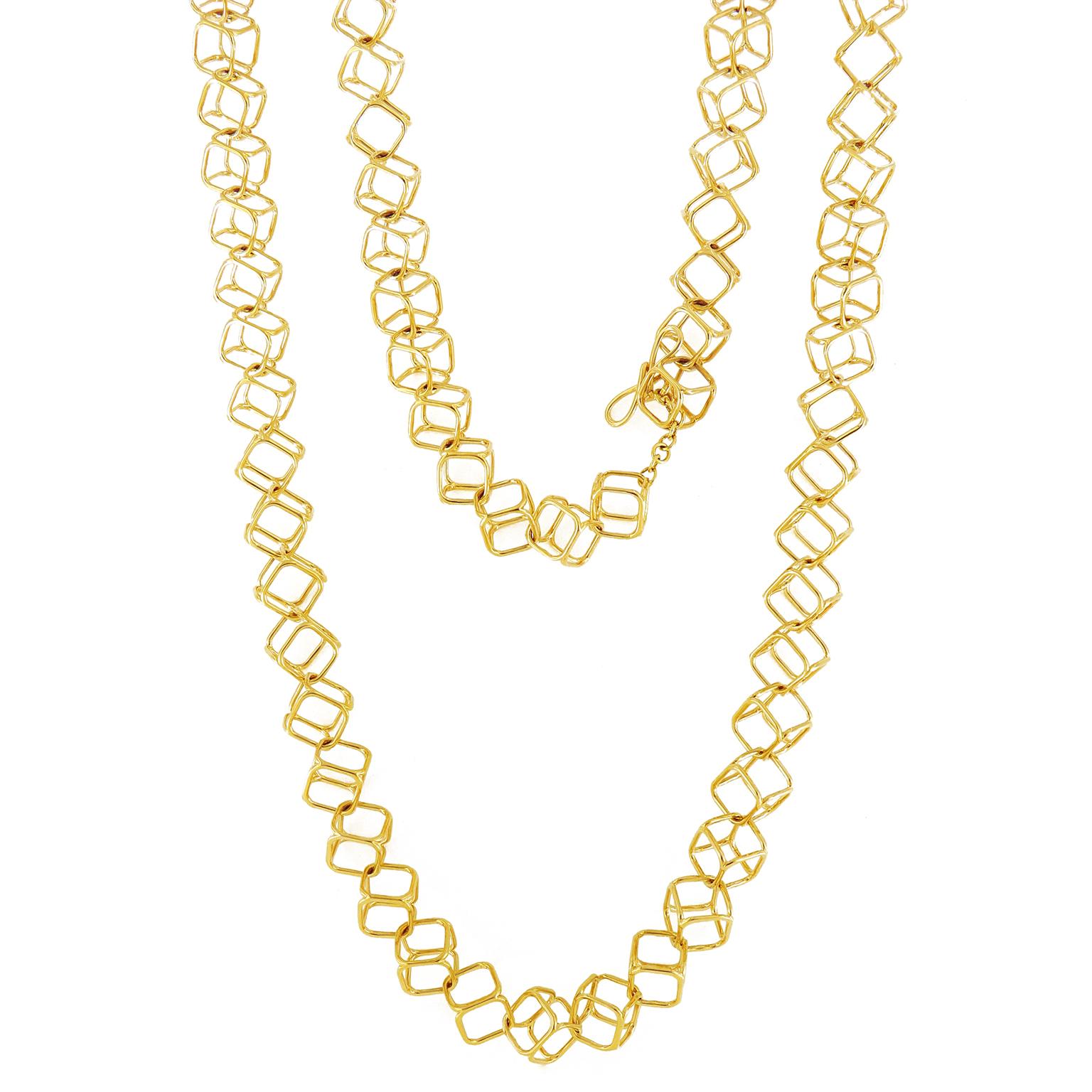 cube chain gold