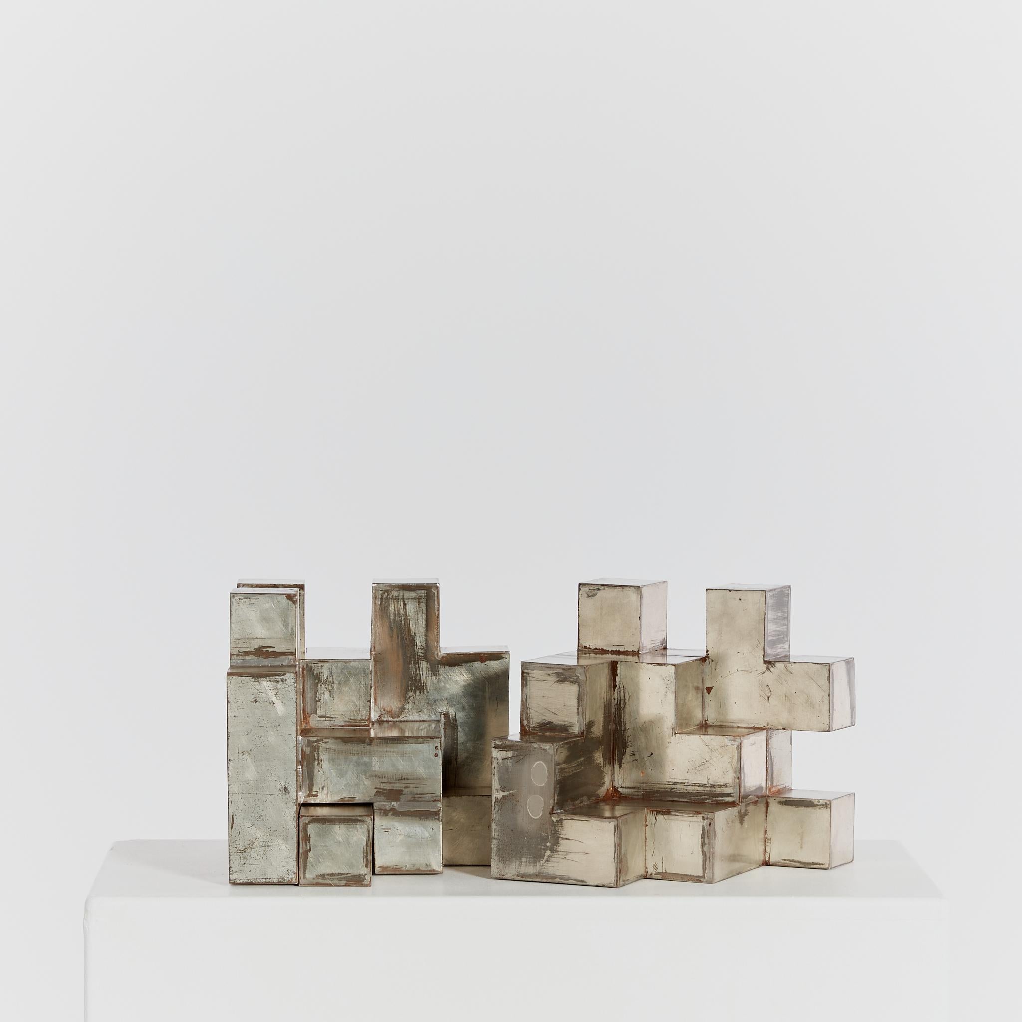 Interlocking Cube Sculpture in Three Parts In Good Condition In London, GB