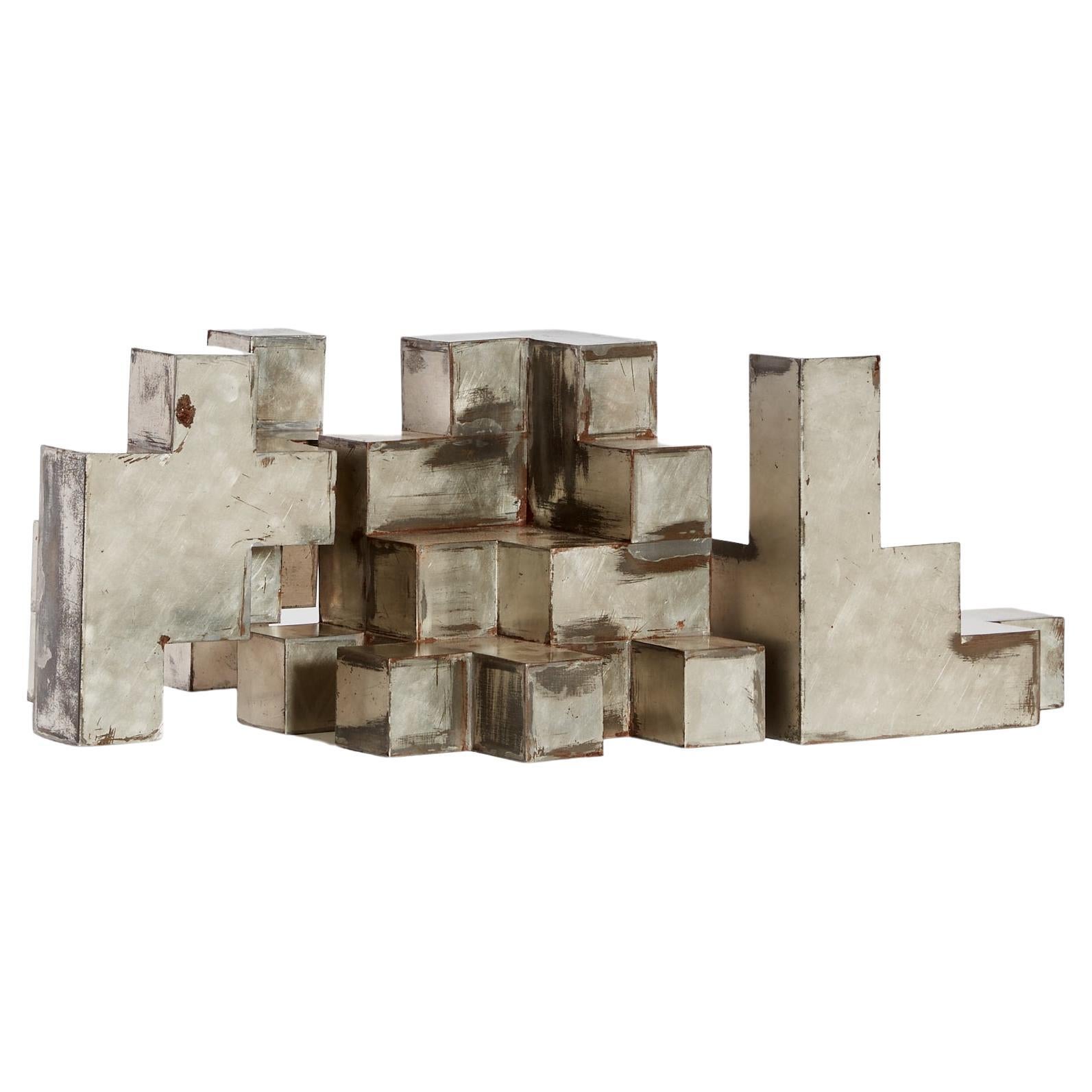 Interlocking Cube Sculpture in Three Parts