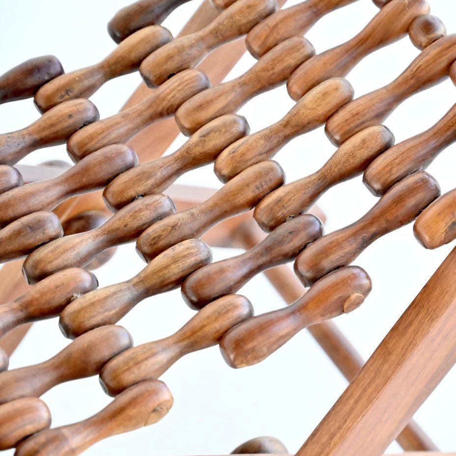Woodwork Interlocking folding stool For Sale