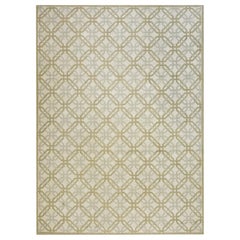 Interlocking Geometric Beige Ivory Contemporary American Hooked Rug 9
x12 Carpet