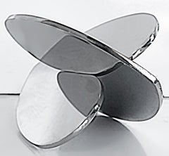 Interlocking Hearts Stainless Steel Sculpture by Artist Michael Gitter 2022