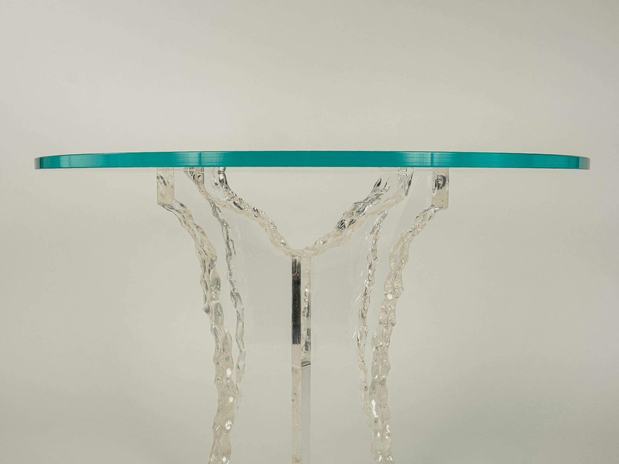 Interlocking Ice Lucite Center Table For Sale 4