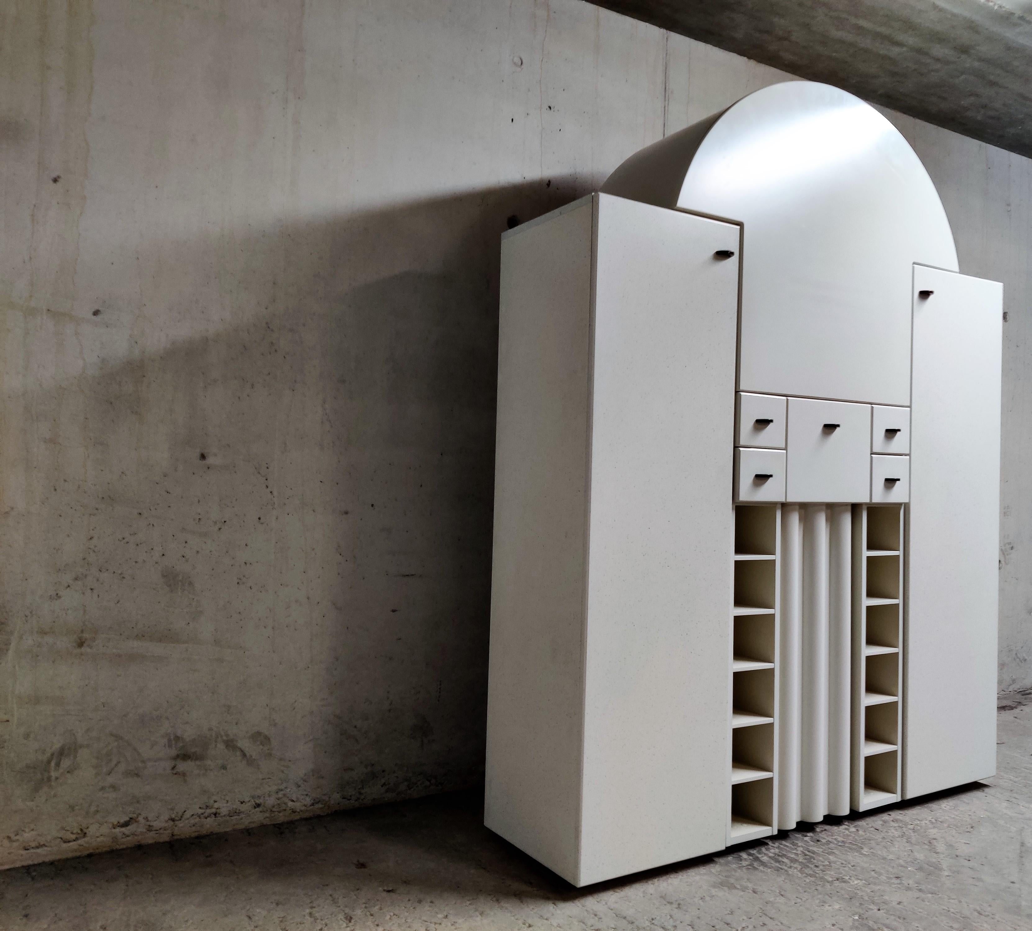 Mid-Century Modern Interlübke Bar Cabinet with Fold-Down Plate, Germany, 1970s