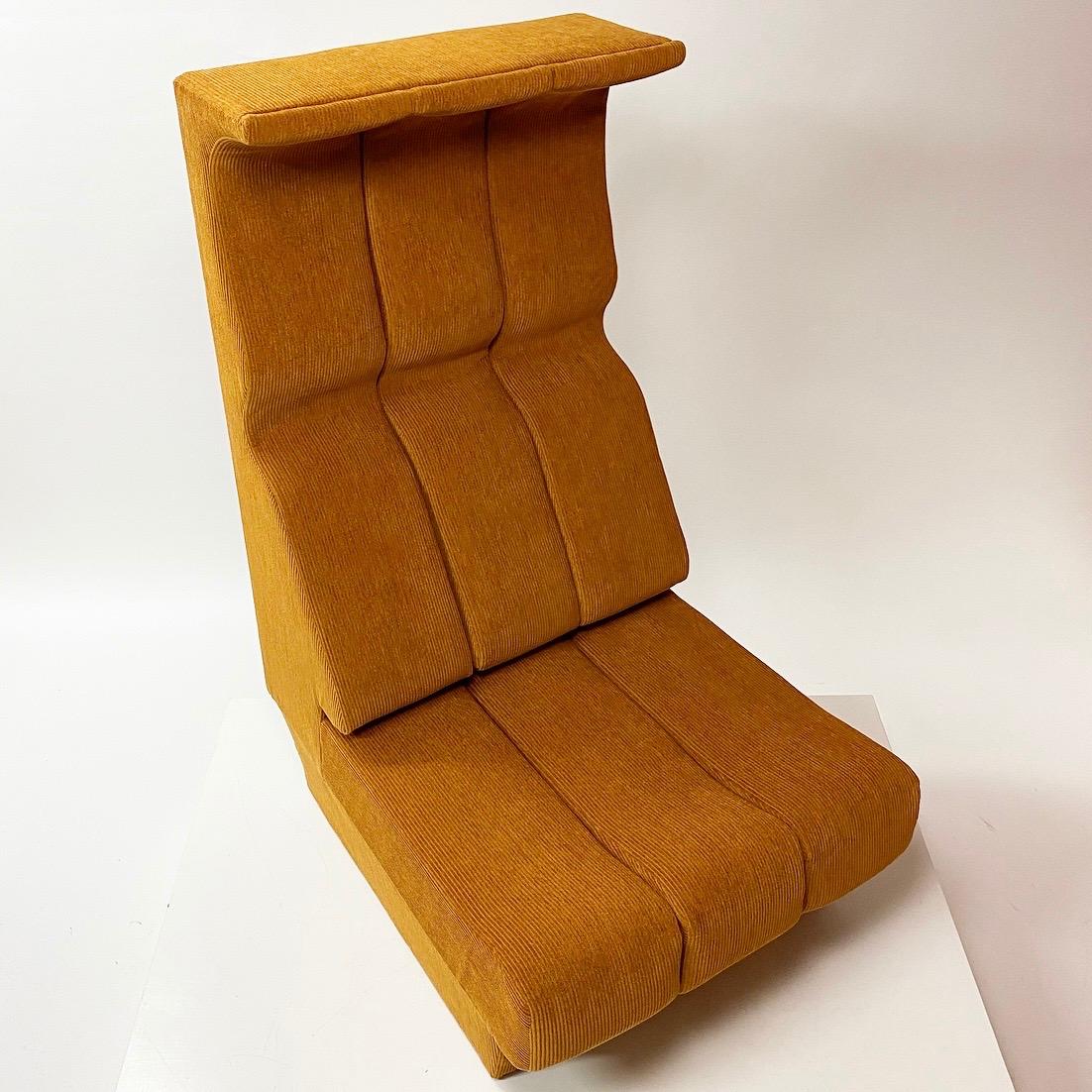 Interlübke Highback Space Age Seat with New Upholstery, Germany, 1970 For Sale 7