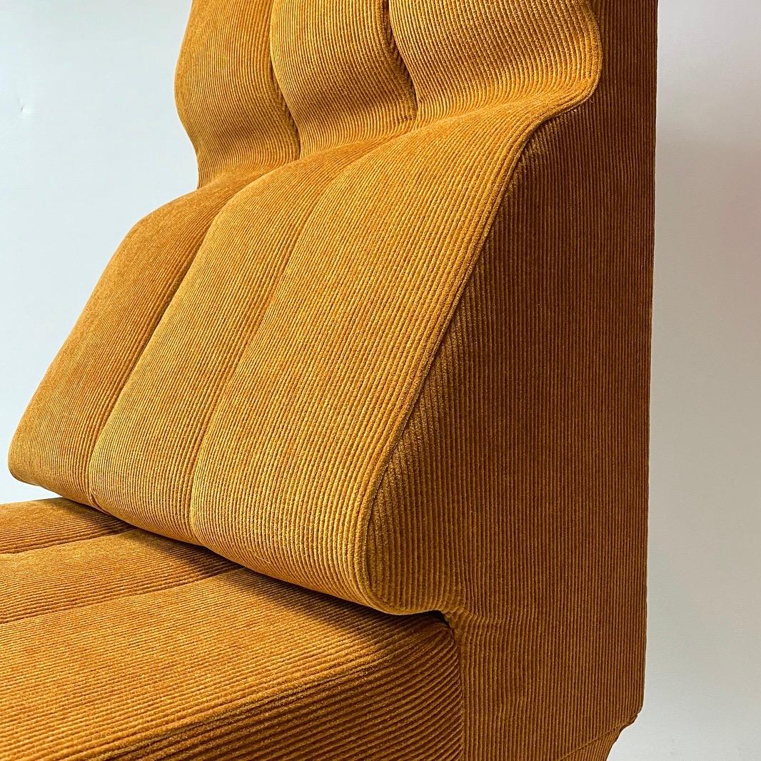 Late 20th Century Interlübke Highback Space Age Seat with New Upholstery, Germany, 1970 For Sale