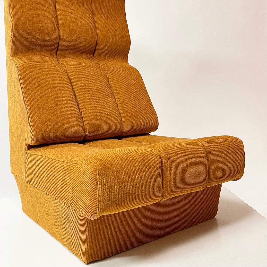 Interlübke Highback Space Age Seat with New Upholstery, Germany, 1970 For Sale 3