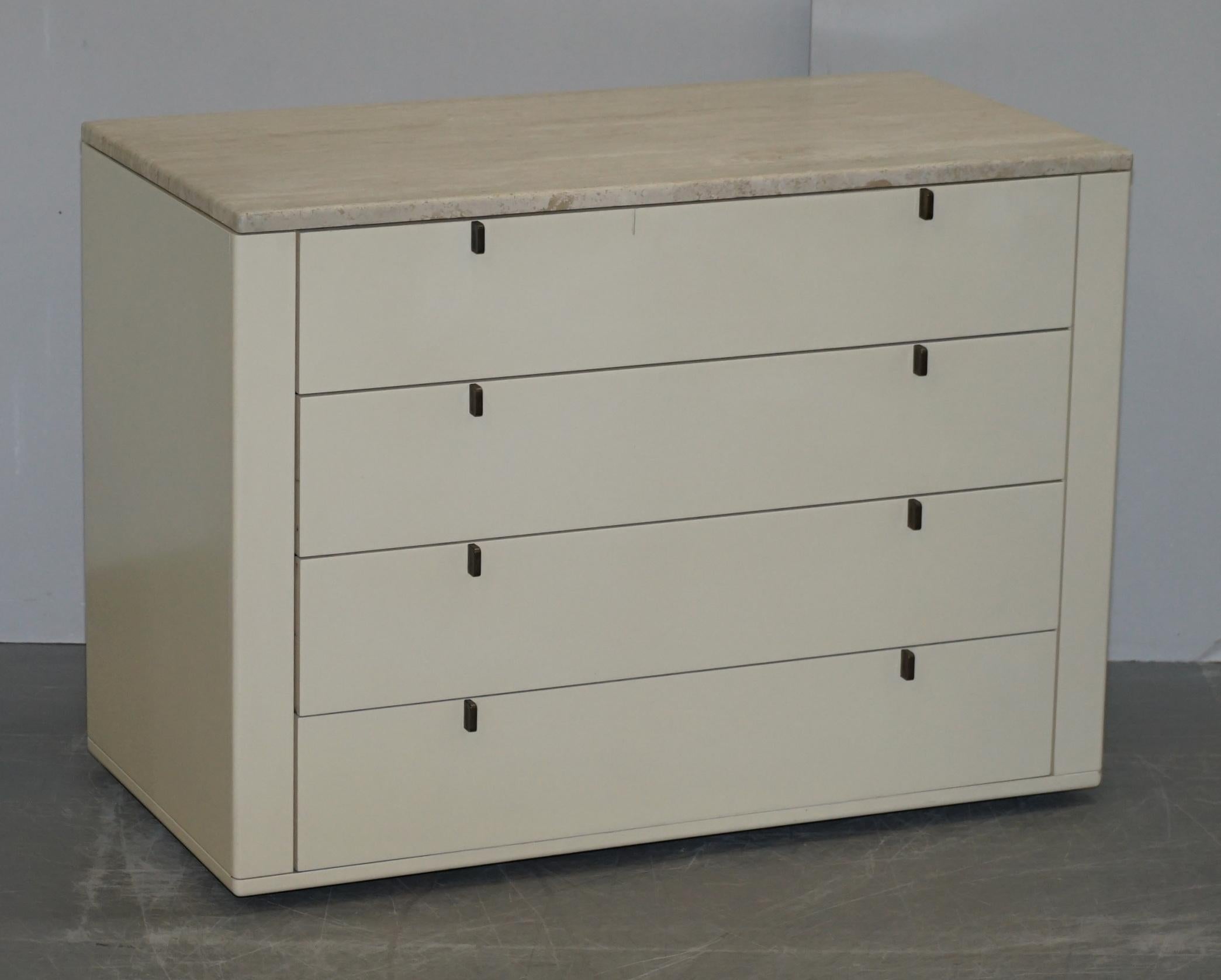 We are delighted to offer for sale this lovely bedroom suite of Interlubke made in West Germany vintage marble topped drawers

A very decorative and extremely heavy suite of bedroom furniture. These are late mid century modern so circa 1970’s, the