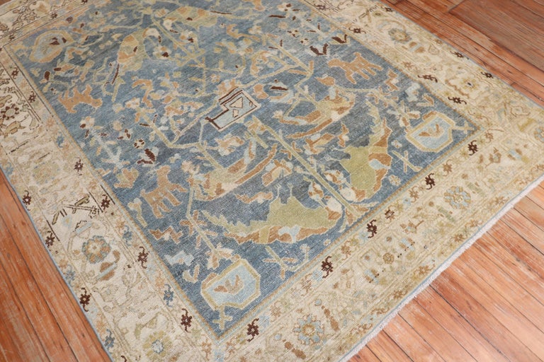 Intermediate Size Persian Blue Animal Pictorial Rug For Sale at 1stDibs