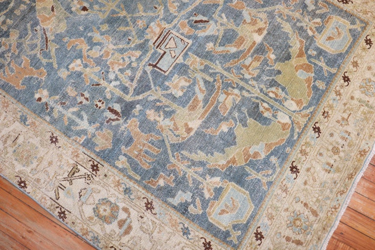 Intermediate Size Persian Blue Animal Pictorial Rug For Sale at 1stDibs