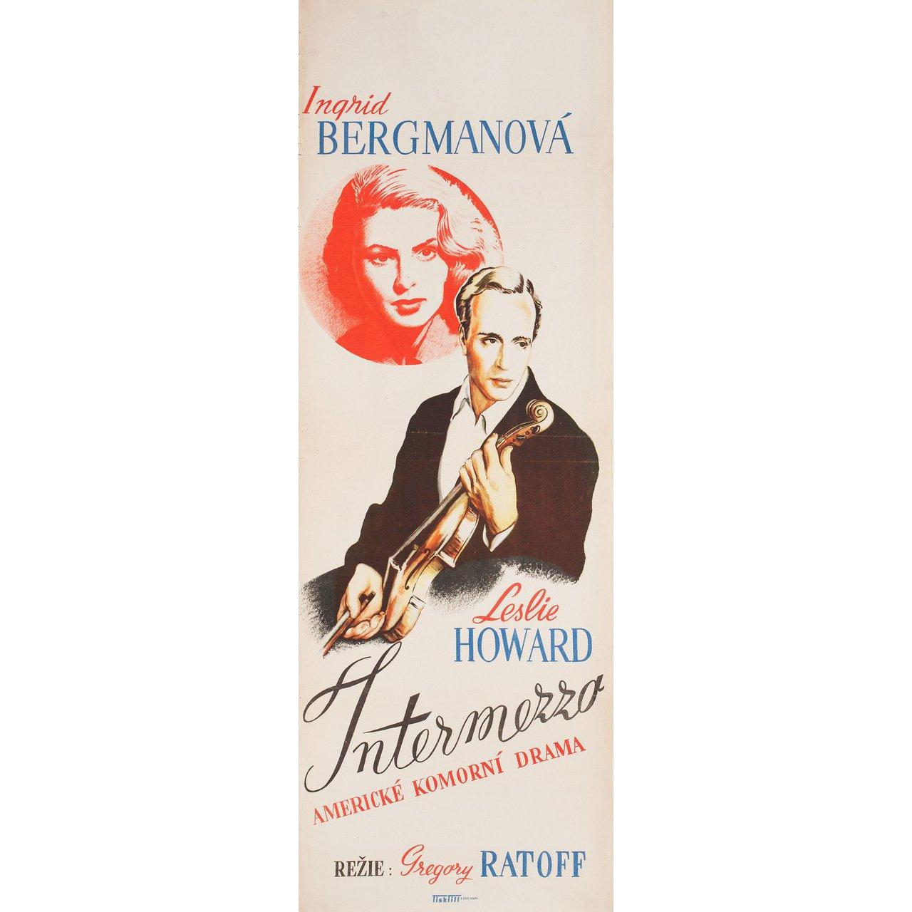 Intermezzo 1947 Czech Pre-War Film Poster For Sale