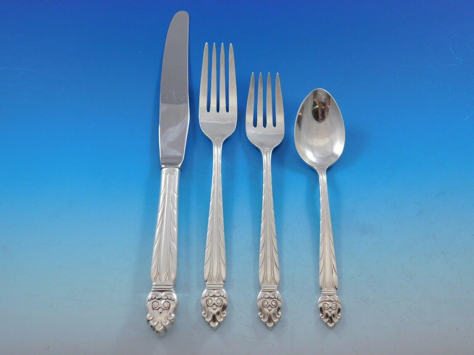 Intermezzo, service national de couverts en argent sterling de 65 pièces scandinave Excellent état à Big Bend, WI