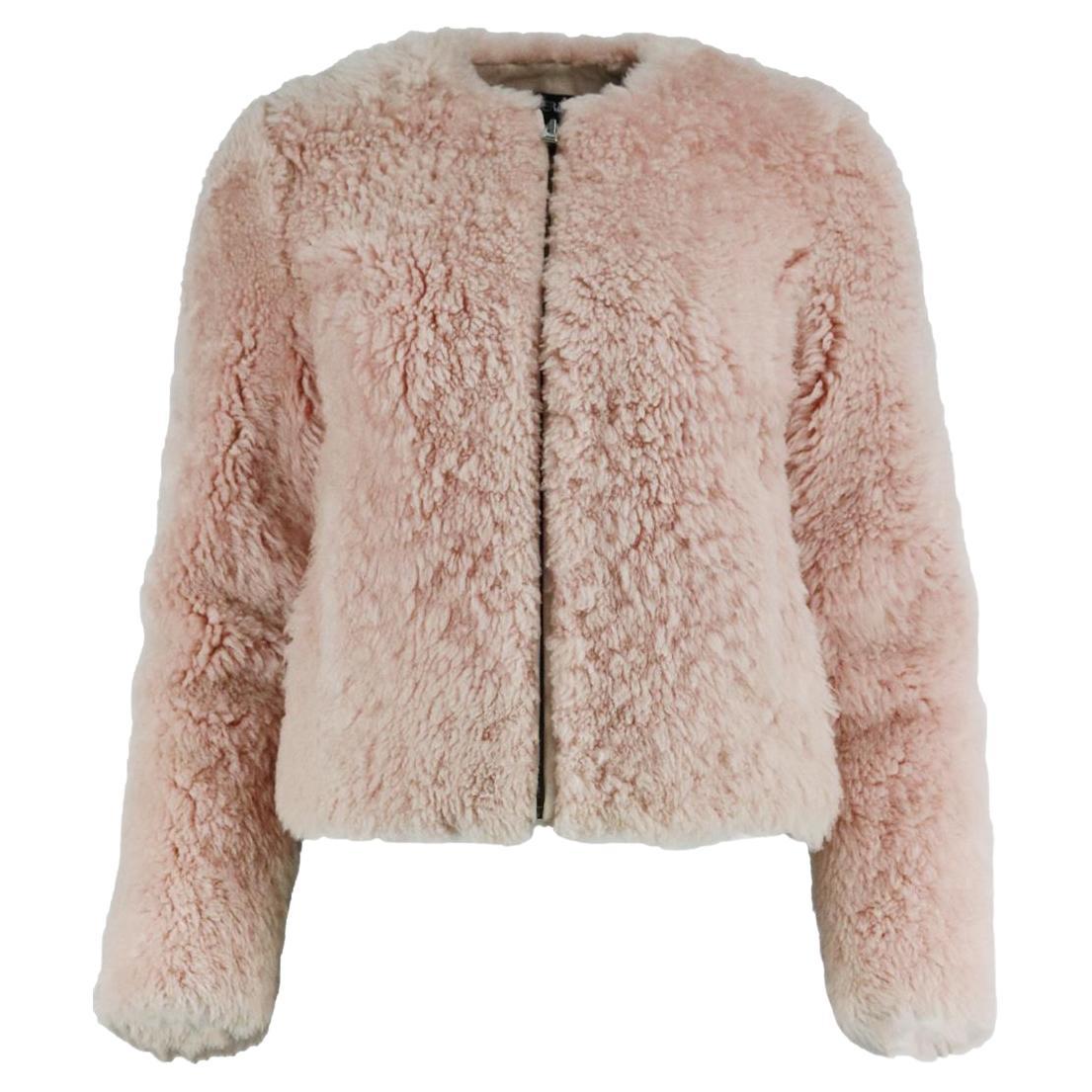 Intermix Suede Trimmed Shearling Jacket Xsmall