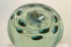 Internally Decorated "Aquamarine" Tiffany Favrile Glass Vase