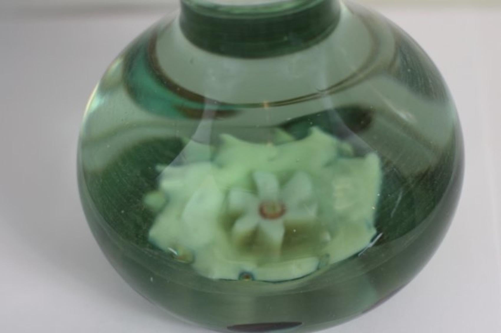 tiffany aquamarine glass vase