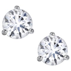 INTERNALLY FLAWLESS GIA Certified Round Brilliant Cut Diamond Studs 