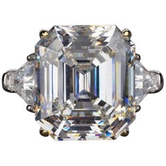 Internally Flawless Carat GIA Certified 8.16 Square Emerald Cut Diamond