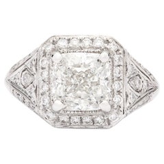 Internally Flawless Cushion Cut 2.85 Carat GIA Diamond Platinum Ring