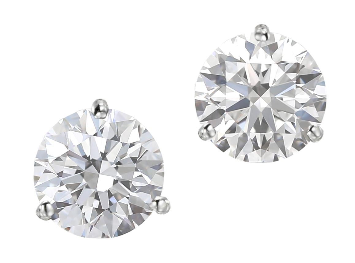 GIA Certified 2 Carats Brilliant Cut Diamond Studs 
d Color 
internally flawless Clarity
