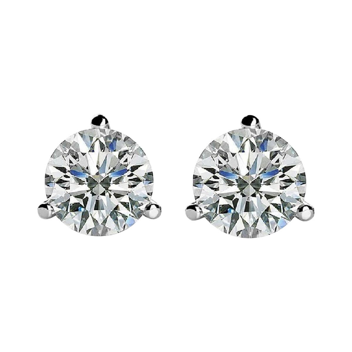 Internally Flawless D Color GIA 2 Carat Round Brilliant Cut Diamond Studs